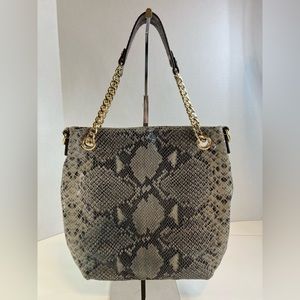 Michael Kors Snakeskin Print Leather Crossbody w/COA